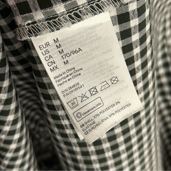 5/$20 Black and White Gingham Smocked Drop Waist Tank With Shoulder Bows - Picture 5 of 9